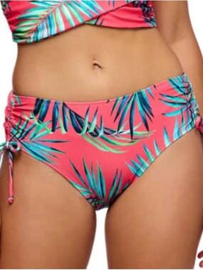 NEXT By Athena Tropicana Destination Mid Rise Ruched Bikini Bottoms, XL